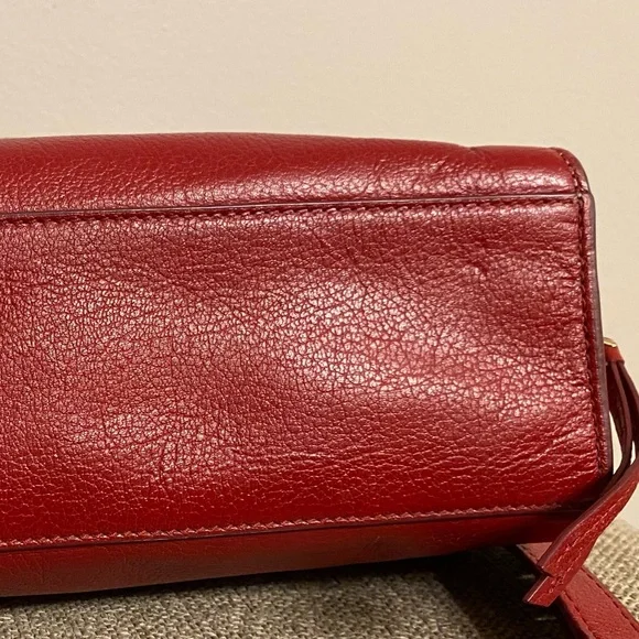 💯VERY RARE Tory Burch Leather Satchel in Red Leather - Picture 4 of 10